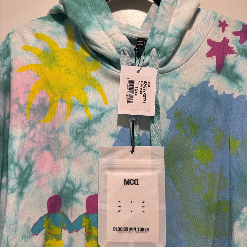 McQ by Alexander McQueen Multicolor Tie-Dye Hoodie - Picture 3 of 7
